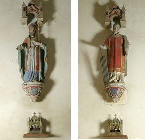 Statues de saint Eloi et de de saint Laurent