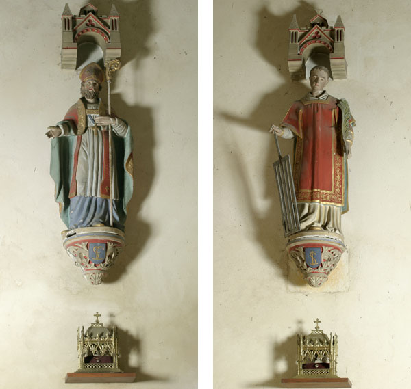 Statues de saint Eloi et de de saint Laurent